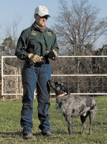 Tammy and one of her cowdogs